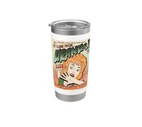 Ufo Flying Saucer Invasion 1950 Sience Fiction Abduction Vaso térmico de acero inoxidable de doble pared