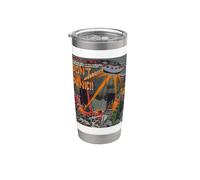 Ufo Flying Saucer Invasion 1950 Sience Fiction Abduction Vaso térmico de acero inoxidable de doble pared