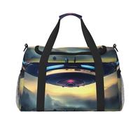 UFO Landing - Bolsa de lona con estampado para viajes, fin de semana o noche, bolsa deportiva para gimnasio para hombres y mujeres