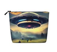 UFO Landing - Bolsa de maquillaje estilo cáñamo - Bolsa organizadora impermeable para artículos de tocador de viaje y almacenamiento diario