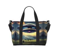 UFO Landing - Bolsa de viaje de mano, adecuada para el trabajo, viajes, fitness, turismo, bolso casual para mujer con cremallera