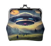UFO Landing - Carteras pequeñas para mujer, carteras para mujer, monedero para mujer, cartera pequeña para mujer, bolsa de maquillaje pequeña para bolso, Black, Talla única, Organizador de bolsas