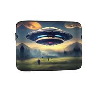 UFO Landing - Funda estampada para laptop, bolsa de computadora de 13 pulgadas, adecuada para oficina, viajes, viajes y viajes de negocios.