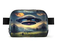 UFO Landing - Riñonera impermeable para hombres y mujeres, riñonera ajustable para viajes, bolsa cruzada ligera para correr, gimnasio
