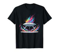 UFO Nave Espacial Rainbow Landing Camiseta