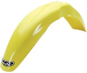 UFO PLAST Guardabarros delantero/delantero Fender amarillo/amarillo 102 compatible con Suzuki RM 85 del 2000 al 2021