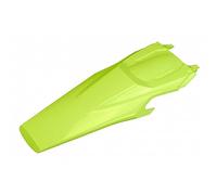 UFO PLAST Guardabarros trasero/trasero Fender amarillo fluoro/neón amarillo con enganches/con pins. Compatible con Husqvarna FE 450 del 2020 al 2021 FE 501 del 2020 al 2021