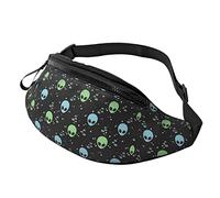 UFO - Riñonera con correa ajustable para hombre y mujer, diseño de alienígenas, Green Aliens-8, Talla única, Maletín