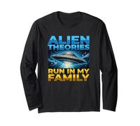 UFO UAP Alien Theory Run In My Family Truth Conspiracy Hechos Manga Larga