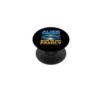 UFO UAP Alien Theory Run In My Family Truth Conspiracy Hechos PopSockets PopGrip Adhesivo