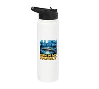 UFO UAP Alien Theory Run In My Family Truth Conspiracy Hechos Stainless Steel Insulated Water Bottle