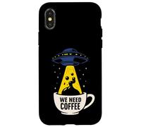UFO Vintage Coffee Alien Lovers Carcasa para iPhone X/XS