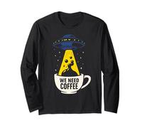 UFO Vintage Coffee Alien Lovers Manga Larga