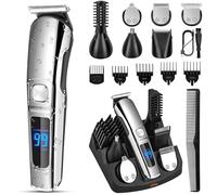Ufree Recortadora de barba para hombres, recortadora de pelo eléctrica impermeable, cortadora de pelo inalámbrica, kit de aseo para hombres, kit de aseo para nariz, bigote, cuerpo, regalos para
