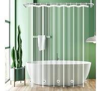 UFRIDAY Cortina de Ducha Transparente de 72 x 75 Pulgadas, Cortina de baño de PEVA para el hogar y el Hotel, extralarga con 5 imanes en la Parte Inferior