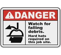 UFRUDR Hard Hats Required On This Job Site - Placa de advertencia de metal, estilo vintage, para decoración de pared, para casa, granja, bar, cafetería, club, 30,5 x 40,6 cm