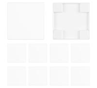 UFURMATE 10 placas de pared decorativas sin tornillos, de 8,6 x 8,6 cm, autoadhesivas, cuadradas, de plástico, para el acceso a la toma de corriente, fácil instalación