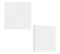 UFURMATE 2 piezas de placa de salida sin tornillos en blanco, cubierta de placa frontal de plástico blanco para interruptor de luz, receptáculos (89 mm / 3.5 pulgadas)