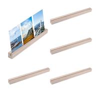 UFURMATE 4 soportes de madera para fotos, soporte de madera para tarjetas de fotos, soporte adhesivo para decoración de pared (40 cm)