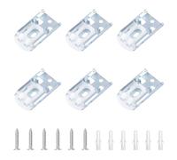 UFURMATE 6 soportes de metal plateado para persianas de ventana con diseño de cebra, clips de montaje para persianas enrollables para filtro de luz, accesorios de montaje en pared (montaje superior)