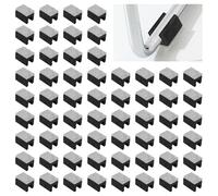 UFURMATE Almohadillas para sillas, 60 protectores de suelo de plástico para patas de silla con almohadillas de fieltro en forma de U, protectores de patas tubulares de 9 a 10 mm de diámetro (negro)