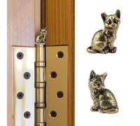 UFURMATE Bisagra de cabeza de bisagra para decoración del hogar, 2 unidades, bisagras magnéticas de latón para gatitos, adornos creativos de latón para gatitos (gato)