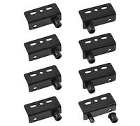 UFURMATE Bisagra pivotante de hierro, 4 juegos de bisagras de eje oculto para puerta de armario, bisagras de puerta de madera con pasador con buje para puerta de madera giratoria libre (negro)