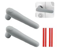 UFURMATE Cubiertas para tirador de puerta, guantes de puerta de silicona, protector antiestático de maniquí para tiradores planos y cuadrados, gris, 2 piezas