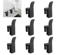 UFURMATE Ganchos de secado de tazas, 8 unidades, estante de secado de botellas de vidrio, ganchos para soporte de tazas para escurridor de platos (negro)