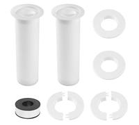 UFURMATE Juego de protectores de línea de aire acondicionado que incluye 4 fundas mini divididas, 2 fundas de CA de 8.5 pulgadas de longitud para pasar la pared y 1 rollo de cinta adhesiva (blanco)