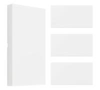 UFURMATE Placa de pared ciega, 4 piezas de 94 x 175 mm, sin tornillos, de encaje a presión, cubierta de plástico para agujeros de pared, 2 módulos, cubierta de salida de dispositivo ciega sin usar