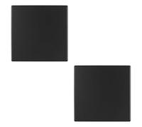 UFURMATE Placa de pared en blanco, 2 unidades de 3.4 x 3.4 pulgadas, de plástico, sin tornillos, doble placa de pared en blanco, cubierta de toma de corriente para enchufes o interruptores no