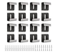 UFURMATE Soporte de espejo, kit de fijación para colgar en la pared, de acero inoxidable, soportes de espejo montados en la pared, kit de soporte de espejo de vidrio para espejo sin marco de 6 a 8 mm