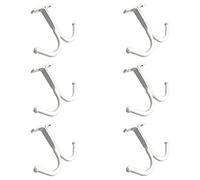 UFURMATE Soporte para tazas, 6 soportes para tazas debajo del gabinete, ganchos de almacenamiento de metal para armario, cocina, baño (blanco)