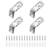 UFURMATE Soportes de cortina para persianas, 4 soportes de metal en forma de L, soporte de persianas de panal de abeja, clips a presión, montaje lateral, soporte de riel ciego, reemplazos para