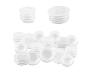 UFURMATE Tapones para salero, 60 tapones de plástico transparentes para salero, pimienta, tapa de extremo redondo, repuesto para macetas, botellas, tubos (2 tamaños)