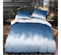 UFVZBNFAN Tres Piezas Microfibra Impresión 3D OceanWave Juego Fundas Edredón Diseño 3D Funda Almohada Antibacteriana AbstractBlue Funda Edredon for Adultos Super King（260x220cm）