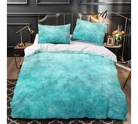 UFVZBNFAN Tres Piezas Microfibra OceanWaveTexture Funda Edredon Diseño 3D Cremallera Funda Almohada Antialérgica AbstractBlue Funda de Edredón for Ancianos Super King（260x220cm）