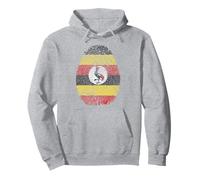 Uganda Huella Digital Sudadera con Capucha