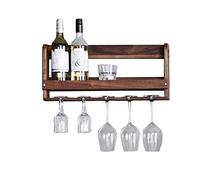 UGD8TQR Nordic Home - Estante de madera maciza de nogal negro para colgar en la pared, estante simple, gabinete de vino, estante de almacenamiento de licor (tamaño: 90 cm)