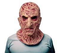 UGDOUS Máscara de látex de Freddy, disfraz de Halloween, carnaval, cosplay, horror, máscara facial completa, garras de demonio rave(Only Mask)