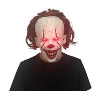 UGDOUS Máscara de payaso de terror de Stephen King, Joker, luminiscente de Halloween(With light)