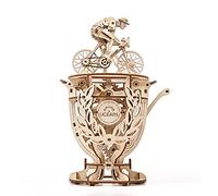 UGEARS Automaton Cyclist 3D Puzzles - Regalo del Día del Padre Kits de Modelo de Madera para Que los Adultos construyan - Classic Tour De France Cup Bicicleta Puzzle de Madera - Rompecabezas