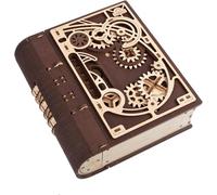 UGEARS Book of Secrets - Caja de rompecabezas 3D, rompecabezas de madera 3D para adultos, divertidos kits de bricolaje para adultos, caja del tesoro de combinación steampunk, regalo único para