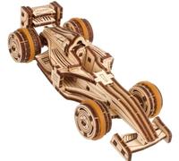 UGEARS Compact Racer 3D Puzzles para Adultos - Kits de Construcción de Modelos - Rompecabezas de Madera para Hombres - Rompecabezas 3D para Adultos - Kit de Modelo de Madera para Construir
