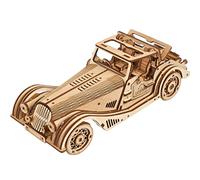 UGEARS Deportivo Ratón Veloz - Maqueta Coche para Montar - Maquetas para Construir Adultos - Puzzle 3D Madera Maquetas de Coches - Maquetas Madera Adultos - Coche Descapotable con Doble Motor