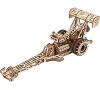 UGEARS Dragster Car Model Kit - Top Fuel Dragster Model Kits 3D Puzzle con potente motor de resorte - Drag Racing Model Car Kits 3D Puzzles para autoensamblaje - 3D Wooden Puzzles para adultos y niños