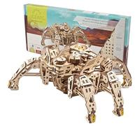UGEARS Hexapod Explorer 3D Puzzle - Regalo del Día del Padre Mecánico Araña Robot Modelo Kits para Adultos con Potente Motor de Resorte - Rompecabezas de Madera 3D para Adultos Rompecabezas 3D Robot