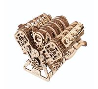 UGEARS Kit de Modelo de Motor V8 - Rompecabezas 3D Avanzado de Madera para Adultos - Kits de Bricolaje Regalo para Ingenieros - Kit de Modelo para el Día del Padre, Cumpleaños, Navidad - 776 Piezas