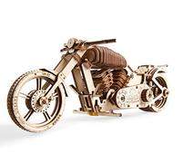 UGEARS maqueta Moto para Montar - Motocicleta Puzzle 3D Adultos - Modelo mecánico de Moto uniqo - maquetas Madera - Rompecabezas Madera 3D para Construir - Kits de construcción 3D (Motocicleta VM-02)